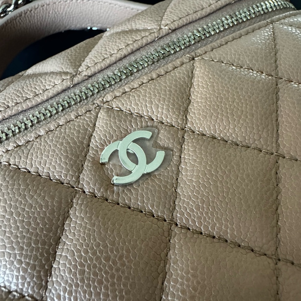 Chanel Dark Beige Quilted Vanity  Bag - Picture 10 of 10
